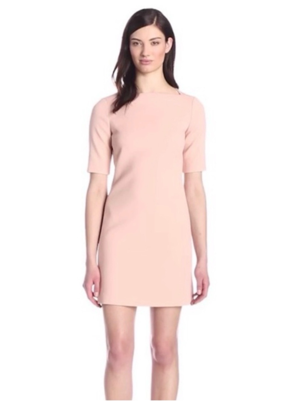 Theory Harkin Boatneck Shift Dress in Blush Pink - Size 6